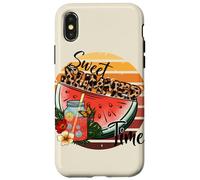 Sweet Summer Time Watermelon Graphic Style rétro Coque pour iPhone X/XS