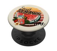 Sweet Summer Time Watermelon Graphic Style rétro PopSockets PopGrip Adhésif