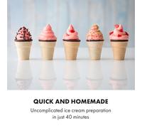 Sweet Sundae Sorbetière à compresseur 1,5l Acier inoxydable blanc