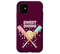 Sweet Swing Softball Ice Cream Drip Bats Tenue pour Fille Coque pour iPhone 11