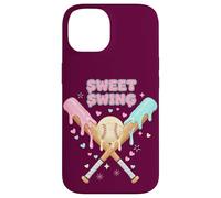 Sweet Swing Softball Ice Cream Drip Bats Tenue pour Fille Coque pour iPhone 14
