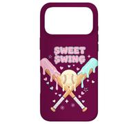 Sweet Swing Softball Ice Cream Drip Bats Tenue pour Fille Coque pour iPhone 17 Pro Max
