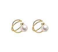 Sweet Synthesis Pearl Clip Earrings for Women Without Piercing Fine Jewelry