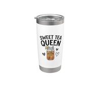 Sweet Tea Queen Southern Style Bocal à boisson glacée Gobelet isotherme en acier inoxydable double paroi