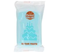 Sweet Value Sugar Paste Pâte à Sucre, Blue, 200 g | Fondant pour Recouvrir, Modeler et Décorer les Gâteaux, Souple, Élastique et Résistant aux Déchirures