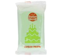 Sweet Value Sugar Paste Pâte à Sucre, Grass Green, 200 g | Fondant pour Recouvrir, Modeler et Décorer les Gâteaux, Souple, Élastique et Résistant aux Déchirures