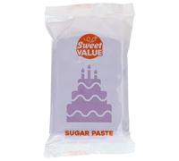 Sweet Value Sugar Paste Pâte à Sucre, Purple, 200 g | Fondant pour Recouvrir, Modeler et Décorer les Gâteaux, Souple, Élastique et Résistant aux Déchirures