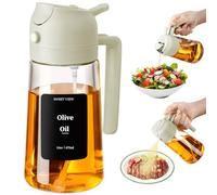 SWEET VIEW 470 ML Spray Pour Huile et Distributeur d Huile, Huile d'olive Distributeur verseur pour, Cuisine,Friteuse d'air,Salade, Barbecue (Blanc)