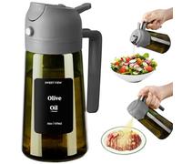SWEET VIEW Vaporisateur à Huile et Distributeur d Huile- 470 ml en verre résistant à la lumière pour cuisine, friteuse à air, cuisine, salade et barbecue