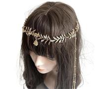 Sweet Wedding Headpiece Bridal Head Chain Hair Jewelry for Women Rhinestone Forehead Headband Accessories pour les occasions spéciales et les festivals(White 7)
