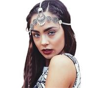Sweet Wedding Headpiece Bridal Head Chain Hair Jewelry for Women Rhinestone Forehead Headband Accessories pour les occasions spéciales et les festivals(Silver 1)