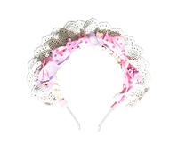 Sweet Women Live Broadcast Hairband Plissé Lacets Elegant Colorful Bowknot Headbands Hair Hoop For Girls