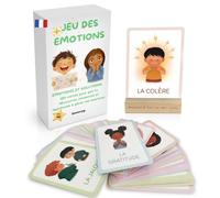 Sweetalgi Jeu des Emotions - Je DéCouvre Les Émotions - 120 Cartes Recto-Verso avec Socle en Bois - Cartes Émotions et Scénarios pour Enfants - La Couleur des Émotions - Jeu de sociétè Enfant
