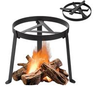 SWEETBIUTI Équipement de Cuisson du feu de feu, Chauffage de cheminée Portable en Fer à trépied de Camp de Camp Pliable, Support de Foyer extérieur pour Cuire Le Four hollandais, Lodge, Foyer