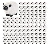 SWEETBIUTI Mini résine Animaux Blancs Moutons Miniatures Miniatures minuscules Animaux en résine Mini Figures résistantes à la Chaleur Mini Figurines en Vrac pour la Maison de Jardin 100 pcs