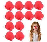 SWEETBIUTI Nez Rouge Clown Nose nouveauté Cosplay Nons Rouges avec décor de Bande élastique pour Enfants et Adultes Carnival Dress Party Halloween 12pcs