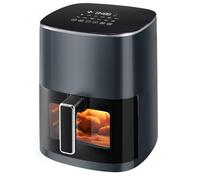 Sweetcrispy Friteuse à air chaud - Friteuse à air chaud - 6 litres - Avec fenêtre de visualisation - Fonctions 12 en 1 et écran tactile - Air Fryer - Cuisson saine sans graisse - Panier anti-adhésif