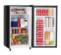Sweetcrispy Mini réfrigérateur congélateur 3,2 mètres cubes, petit réfrigérateur, thermostat réglable avec une porte, réfrigérateur compact à faible bruit pour chambre à coucher, bureau, chambre à