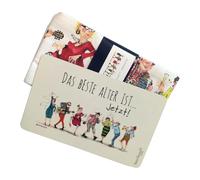 Sweetdesign Lot de 2 planches à petit-déjeuner et torchon Coffret cadeau humoristique avec motifs de Barbara Freundlieb: Das beste Alter ist… jetzt