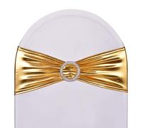 SweetEasy Lot de 50 rubans de chaise extensibles en élasthanne avec boucle pour Noël, mariage, banquet, fête prénatale, événements, décoration d'anniversaire, cérémonie, réception