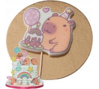 Sweetfanaberia | Décoration de gâteau capybara - 6 cm - comestible - fait main - douce surprise