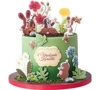 Sweetfanaberia | Décoration de gâteau La petite taupe - 18 pièces - fait main - Décoration de gâteau comestible