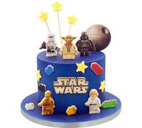 Sweetfanaberia | Décoration de gâteau LEGO STAR WARS - 19 pièces - Fait à la main - Décoration de gâteau comestible