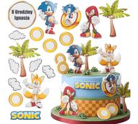 Sweetfanaberia | Décoration de gâteau SONIC 16 El - figurines comestibles - pour un art créatif du gâteau