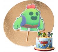 Sweetfanaberia| Figurine de gâteau SPIKE BRAWL STARS - 7 cm - Décoration de gâteau comestible - Fait à la main