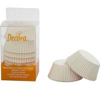 Decora, 0339742 Moules à Muffins Blanc, Moules Pratiques pour Cuire, présenter et Offrir des Muffins, Résistent jusqu'à 220 °, en Blister Pratique.
