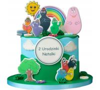 Sweetfanaberia| Set de décoration de gâteaux BARBAPAPA - 16 pièces - Personnages colorés - Décorations de gâteaux comestibles