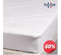 Sweethome - Surmatelas Latex 140x190/200 cm | Imperméable - Enveloppe 100% Coton - Latex Naturel - Forme Drap Housse