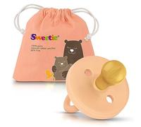 SWEETIE Rubber Color Tétine arrondie en caoutchouc naturel (12-18, taille L, rose clair)