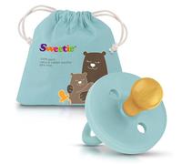 SWEETIE Rubber Color Tétine arrondie en caoutchouc naturel (6-12, taille M, turquoise)