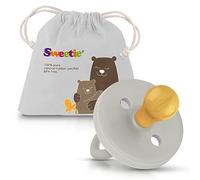 SWEETIE Rubber Color Tétine ronde en caoutchouc naturel (0-6 petits, gris)