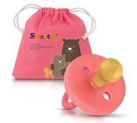 SWEETIE Tétine arrondie en caoutchouc naturel de couleur caoutchouc, taille L, rose