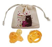 SWEETIE Tétine en caoutchouc naturel en forme de cœur arrondi, 1 tétine originale en caoutchouc naturel (6-12 moyens)