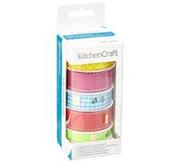 SWEETLY DOES IT KitchenCraft Ruban à Gâteau en Tissu, Plusieurs Coloris, Lot de 5 Bobines