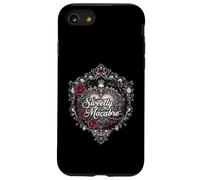 Sweetly Macabre Gothic Skull Bat Roses Floral Heart Design Coque pour iPhone SE (2020) / 7/8