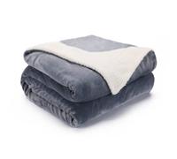 Sweetnight Couverture Sherpa 200x220 cm, Jeté de Canapé Gris, Plaid Fourrure Polaire Épaisse pour Hiver et Été, Chambre à Coucher, Lit