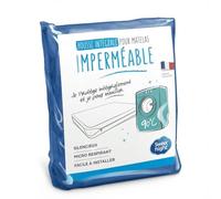 Sweetnight - Housse Intégrale Matelas 140x190 cm Bleue - Protection Complète Zippée Imperméable - Respirant et Silencieux - Lavage 95°C