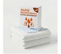 Sweetnight - Lot de 2 Alèses Imperméables 90x85 cm - Adulte Sénior - Lavable à 90°C - Grande absorption - Certifié Oeko-Tex