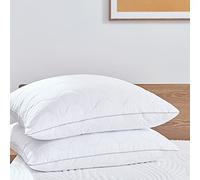 Sweetnight Oreillers 80x80 Lot de 2 Coussin Carré avec Fermeture Éclair, Oreiller Hôtelier Réglables, Oreiller Doux et Respirant Confort Durable, Coussin 1300g de Rembourrage Polyester