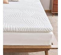 Sweetnight Surmatelas 90 x 200 cm en mousse viscoélastique 90 x 200 cm - Surmatelas en mousse à mémoire de forme - Avec housse amovible et lavable - Hauteur 5 cm - Blanc - H2