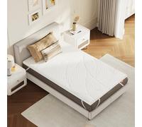 Sweetnight Surmatelas en Gel 80 x 190 x 5 cm, avec Housse Amovible et Lavable, Matelas en Mousse à mémoire de Forme, 80 x 190 x 5 cm, avec Sangles élastiques, Blanc
