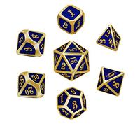 Sweetone Dés Polyédriques en Métal, 7 Pièces Dés Jeu de Role pour Donjons et Dragons, Dés JDR D&D Dice Set DND RPG Dés MTG Double Couleurs pour Jeux de Rôle Jeux de Table