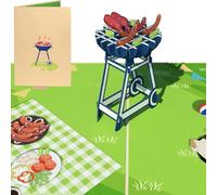 Sweetpopup® carte de voeux d'anniversaire pop-up 3D - Vacances, temps libre, famille, amitié, célébrer - Carte pop up faite main en papier fin - Barbecue /022