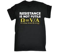Sweetrip Men's T-Shirt Funny Novelty Men's Resistance is Not Futile Funny Novelty Black S