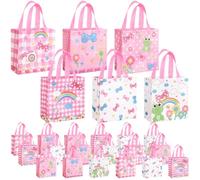 Sweetude Lot de 40 sacs à bonbons sur le thème du chat rose pour anniversaire, enterrement de vie de jeune fille, coquette avec poignées pour mariage et fiançailles