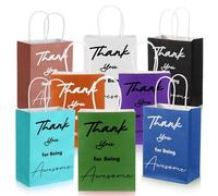 Sweetude Lot de 48 sacs cadeaux de remerciement avec poignées pour les employés - Sacs cadeaux en papier « Thank You for Being Awesome » - Sacs cadeaux de shopping pour affaires, vente au détail,